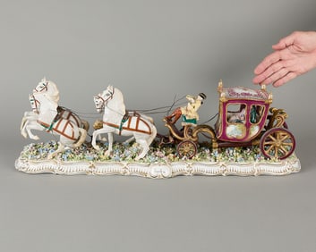 Luigi Fabris Italian Carriage Porcelain Figurine