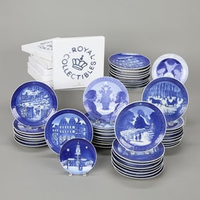 45 Royal Copenhagen Porcelain Christmas Plates