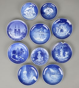 10 Royal Copenhagen Porcelain Holiday Plates