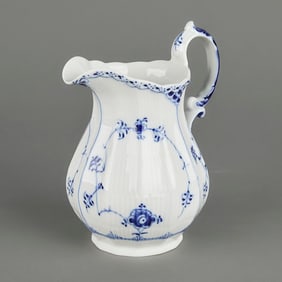Royal Copenhagen 646 Blue Fluted Half Lace Pitcher
