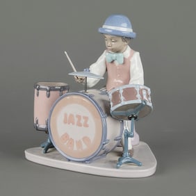 Lladro Jazz Band Drummer Porcelain Figurine