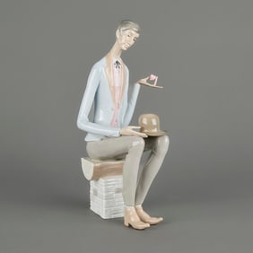 Lladro "Man with Heart" Porcelain Figurine