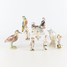 9 European Porcelain Figurines