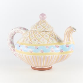 MacKenzie-Childs Summer Frock Ceramic Teapot