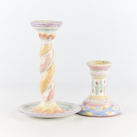 2 MacKenzie-Childs Candlesticks