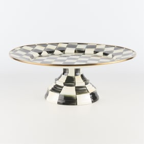 MacKenzie-Childs Courtly Check Pedestal Platter