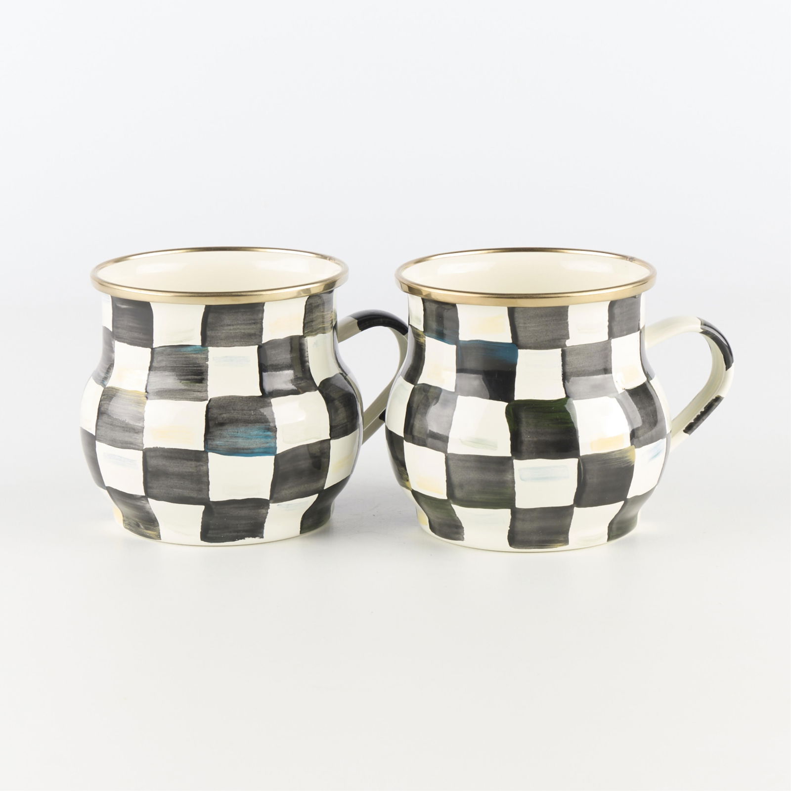 MacKenzie Childs Courtly Check Mugs, Pair (1 of 4)