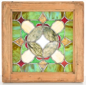 Square Arts & Crafts Stained Glass Windows