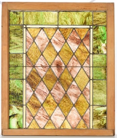 Arts & Crafts Stained Glass Window Diamond