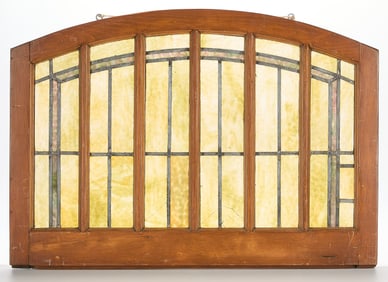 Arts & Crafts Stained Glass Window Headboard