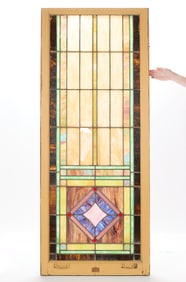Arts & Crafts Stained Glass Window Door - Damaged