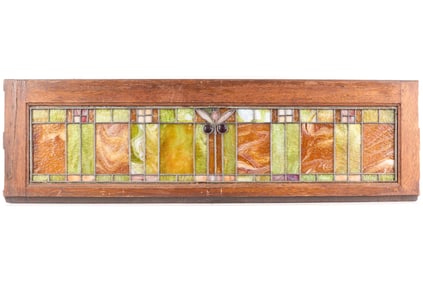 American Arts & Crafts Stained Glass Window