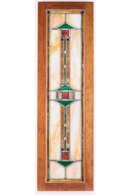 Arts & Crafts Stained Glass Window Arrow