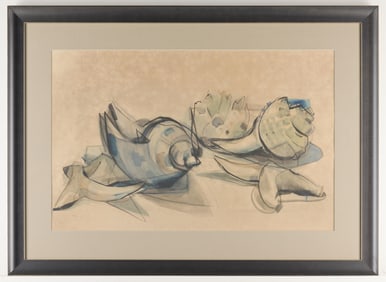 Watercolor Still Life of Shells