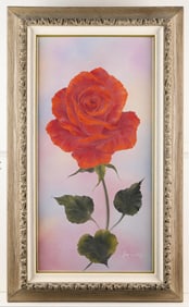 Jay Caskey Red Rose Painting