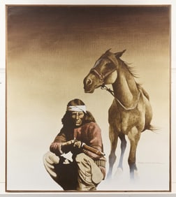 Anthony Sinclair "Apache Scout" O/C Painting