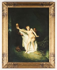 20th c. After Lievens "Bathing Susanna" Painting