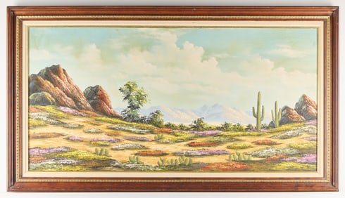 Desert Landscape Oil on Canvas Painting