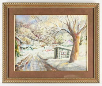 Raynald Leclerc City Watercolor Painting 2001