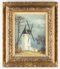 Jean Rigaud "Noirmoutier" Windmill Painting