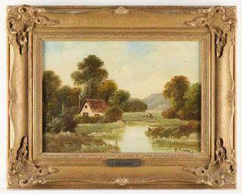 Francis Perham "Cottage in the Woods" Painting