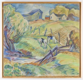 Raymond Stelzner Oil on Canvas Landscape Painting