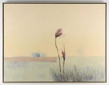 Larry Hofmann "Red Flowers" Painting