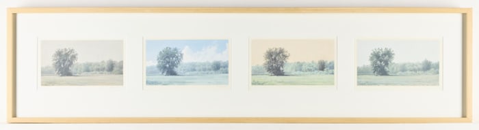 Larry Hofmann "Four Landscapes" Oil on Paper