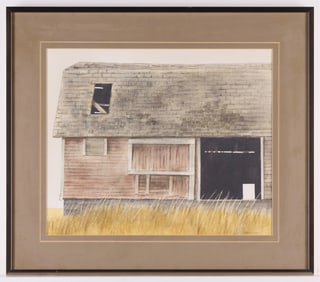 Joyce Lusk Barn Watercolor Painting