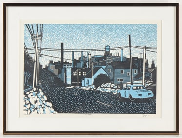 "Forest" Woodblock Print Signed 'Egga'