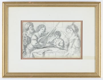 Etching of Renaissance Family