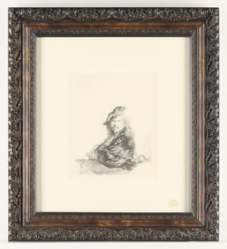 20th c. After Rembrandt Self Portrait Etching