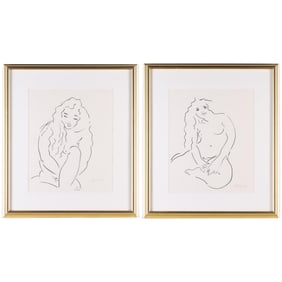2 Wayne Ensurud Figural Lithographs