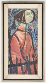 Oil on Board Abstract Figure Painting