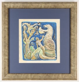 Mortimer Borne "For Thousands of Years..." Watercolor