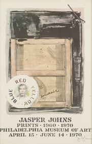 Signed Jasper Johns "Souvenir Prints" Poster 1970