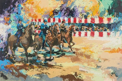 Wayland Moore "Equestrian Extravaganza" Serigraph