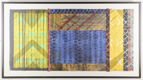 Lrg Lynn Klein "Night Shod" Abstract Mixed Media