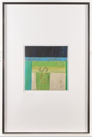 Luc Lebon "Below Sea Level" Collage Canvas on Wood