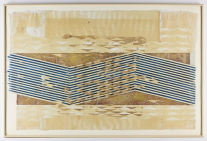Stephen Hartman Acrylic on Rice Paper Painting