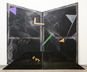 Thomas Rose Mixed Media Diptych 7'x11'
