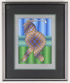 Victor Vasarely "Golfer" Print