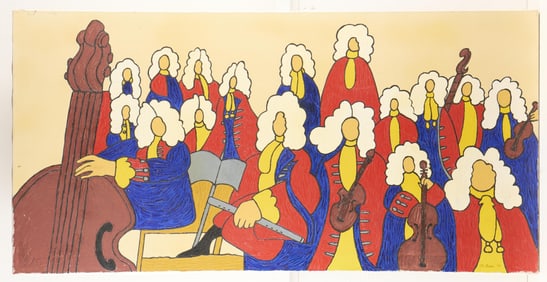 Armond Fields Musicians Painting 1970