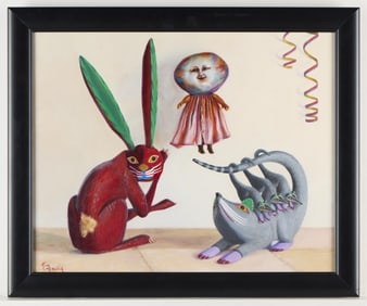 Kim Mikulick Oil on Canvas Mythical Painting