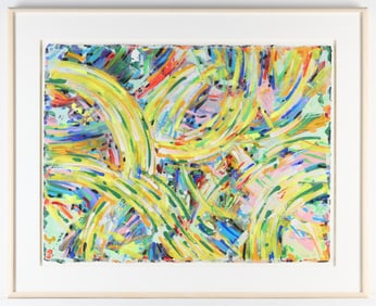Vibrant Abstract Oil on Canvas Painting