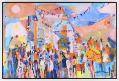 Tom Hamil Oil on Board Painting