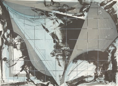Laddie John Dill Abstract Lithograph 1988