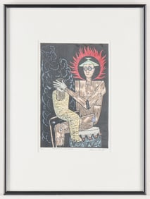 Marvin Hill "Trinity of the Shroud" Woodblock Print