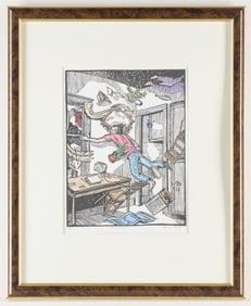 Marvin Hill "Nonattachment" Woodblock