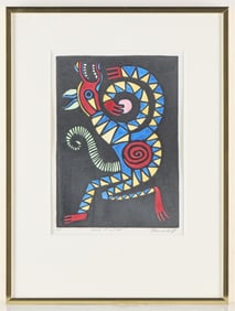 Marvin Hill "Pearl of Wisdom" Woodblock Print